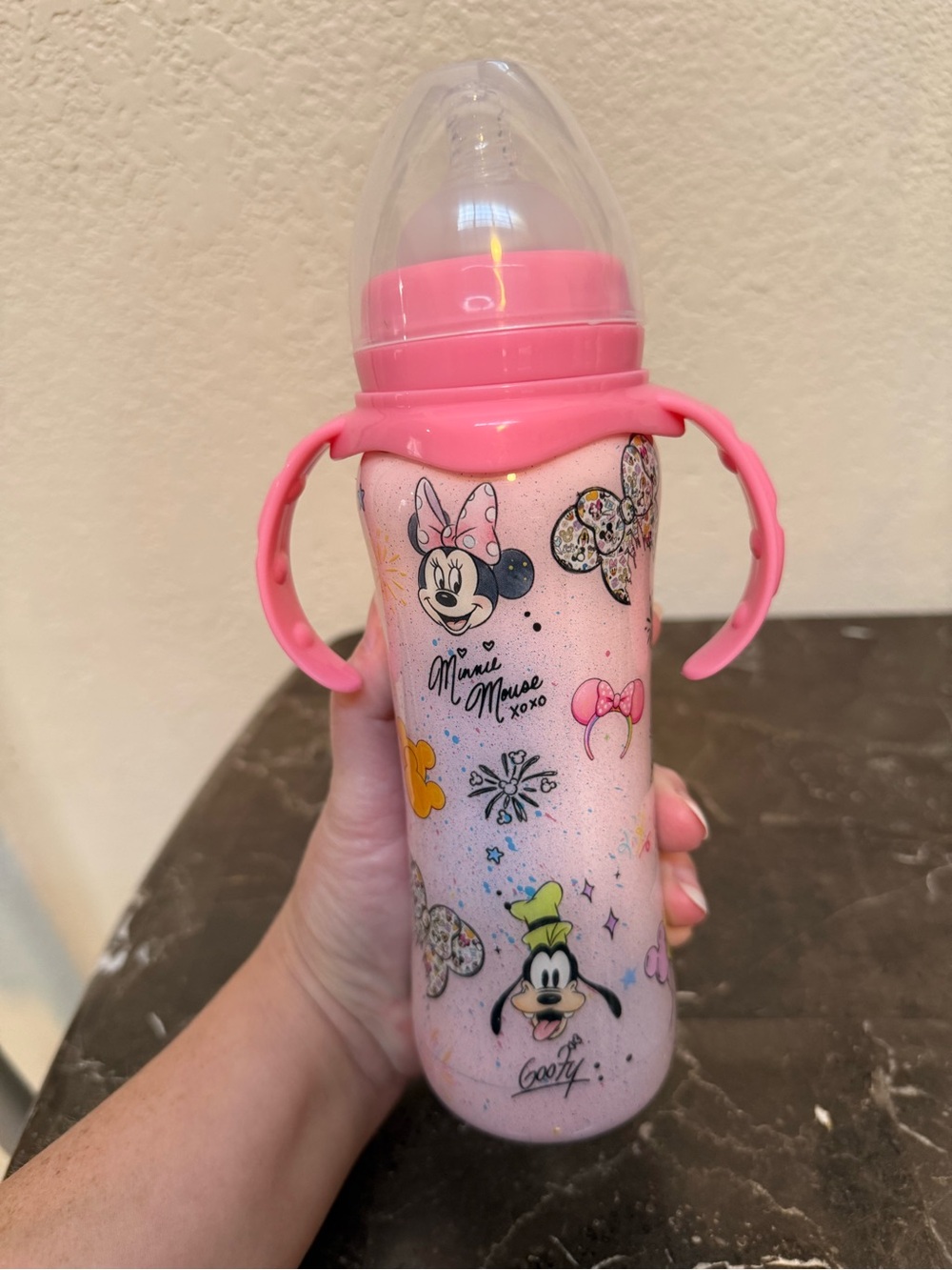 Personalized Character Autograph Keep Cold 12 Oz Baby Bottle
